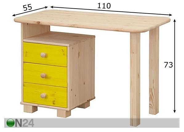 Kirjutuslaud Lia mõõdud