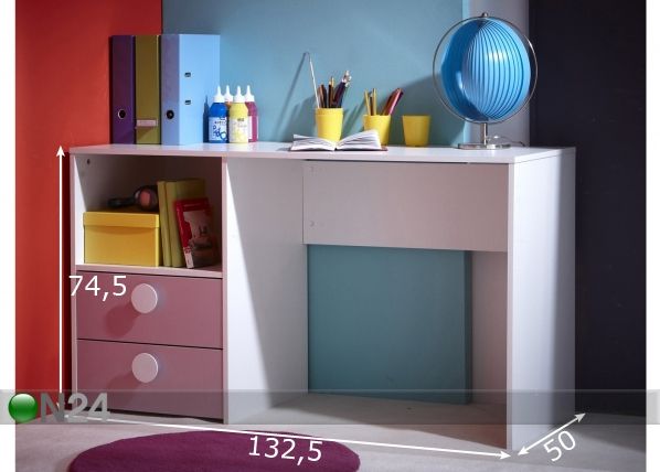 Kirjutuslaud Lola mõõdud