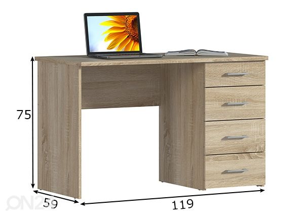 Kirjutuslaud Mambo mõõdud