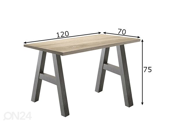 Kirjutuslaud Mister Office A 120 cm mõõdud