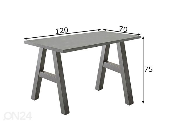 Kirjutuslaud Mister Office A 120 cm mõõdud