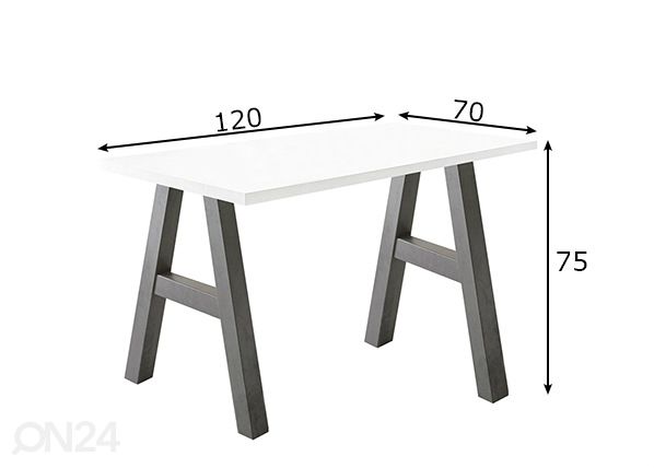 Kirjutuslaud Mister Office A 120 cm mõõdud