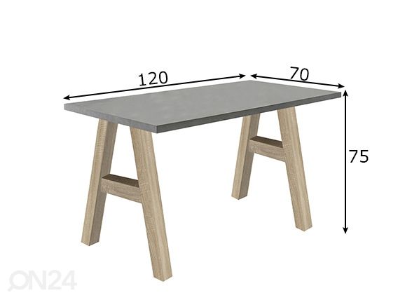 Kirjutuslaud Mister Office A 120 cm mõõdud