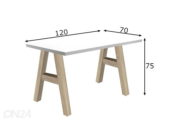 Kirjutuslaud Mister Office A 120 cm mõõdud
