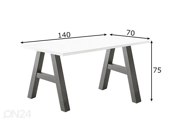 Kirjutuslaud Mister Office A 140 cm mõõdud