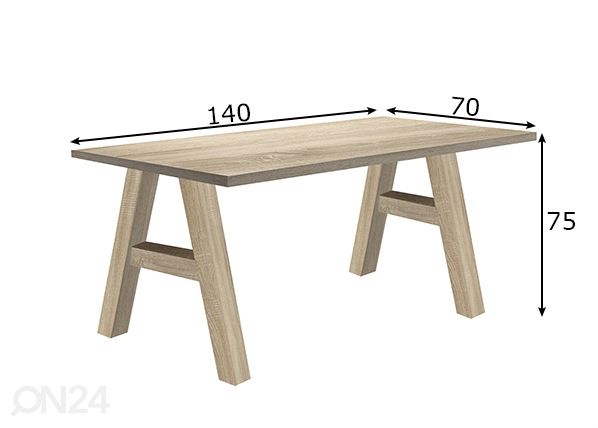 Kirjutuslaud Mister Office A 140 cm mõõdud