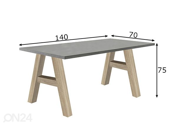 Kirjutuslaud Mister Office A 140 cm mõõdud