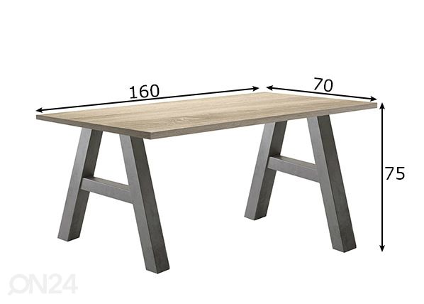Kirjutuslaud Mister Office A 160 cm mõõdud