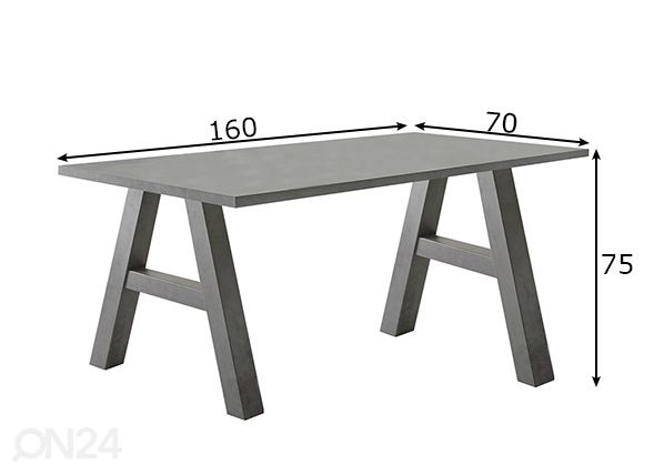 Kirjutuslaud Mister Office A 160 cm mõõdud