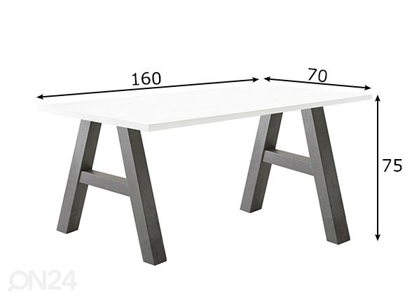 Kirjutuslaud Mister Office A 160 cm mõõdud