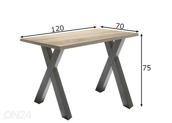 Kirjutuslaud Mister Office X 120 cm mõõdud
