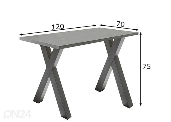 Kirjutuslaud Mister Office X 120 cm mõõdud