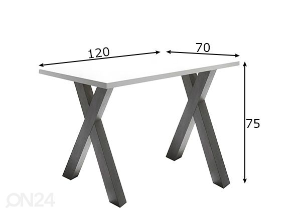 Kirjutuslaud Mister Office X 120 cm mõõdud