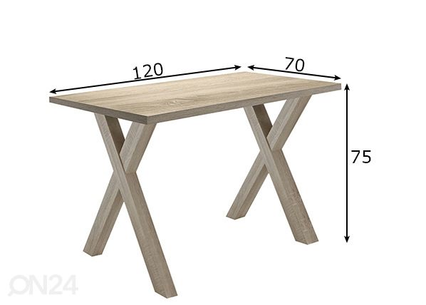 Kirjutuslaud Mister Office X 120 cm mõõdud