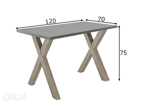 Kirjutuslaud Mister Office X 120 cm mõõdud