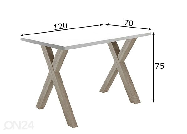 Kirjutuslaud Mister Office X 120 cm mõõdud