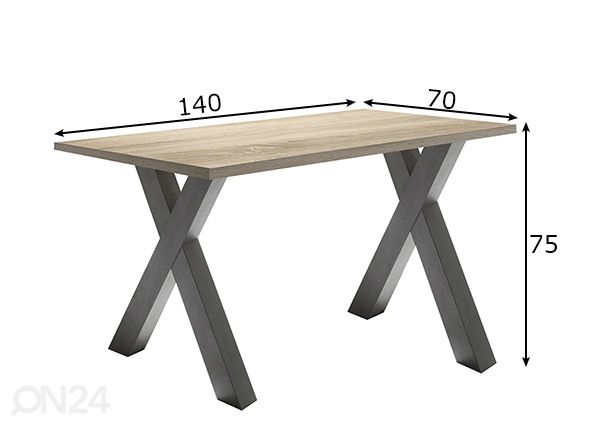 Kirjutuslaud Mister Office X 140 cm mõõdud