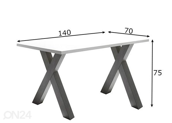 Kirjutuslaud Mister Office X 140 cm mõõdud