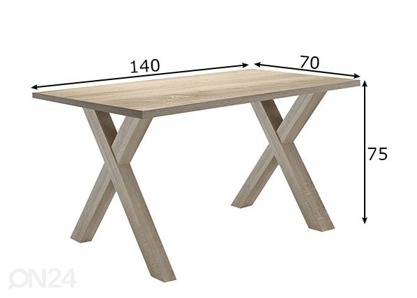 Kirjutuslaud Mister Office X 140 cm mõõdud