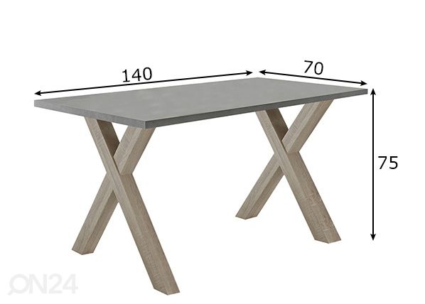 Kirjutuslaud Mister Office X 140 cm mõõdud