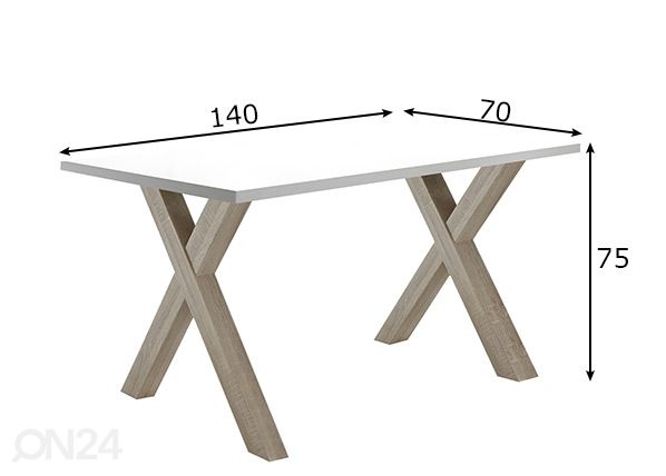 Kirjutuslaud Mister Office X 140 cm mõõdud