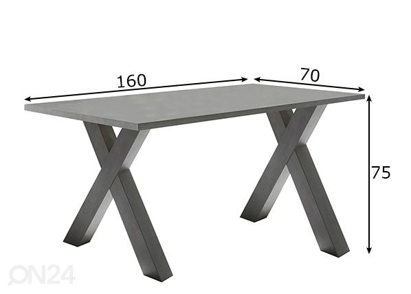 Kirjutuslaud Mister Office X 160 cm mõõdud