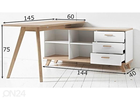 Kirjutuslaud Oslo mõõdud