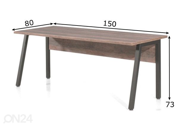 Kirjutuslaud Pronto 4 150 cm mõõdud