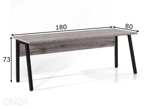 Kirjutuslaud Pronto hall 180 cm mõõdud