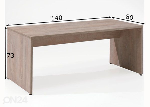 Kirjutuslaud Rio2 140 cm humus tamm mõõdud