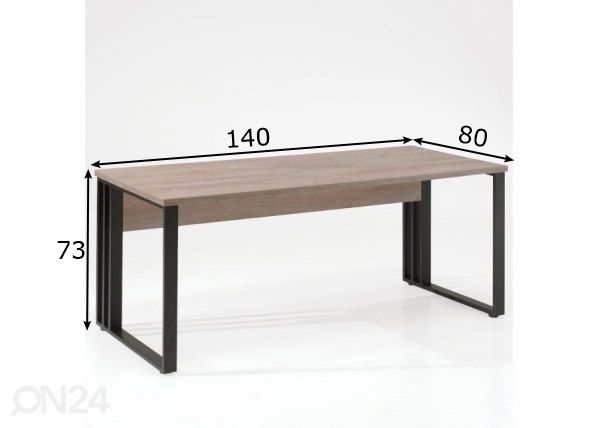 Kirjutuslaud Rio2 140 cm humus tamm mõõdud