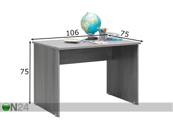 Kirjutuslaud Soft Plus mõõdud
