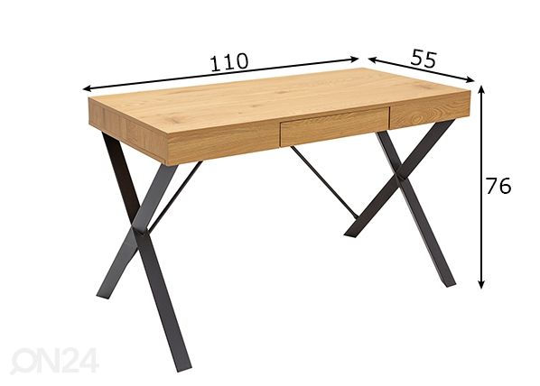 Kirjutuslaud Studio mõõdud