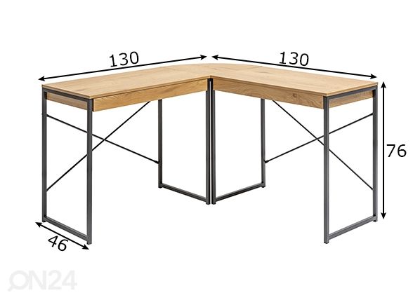 Kirjutuslaud Studio mõõdud