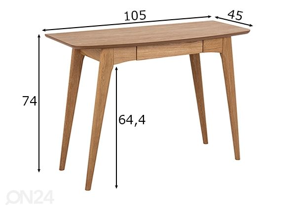 Kirjutuslaud Ventura mõõdud