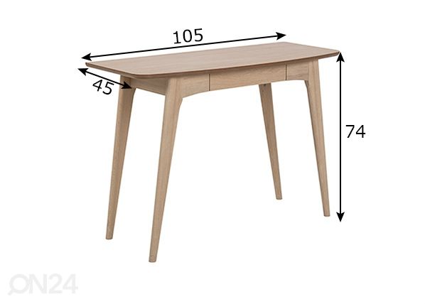 Kirjutuslaud Ventura 45x105 cm mõõdud