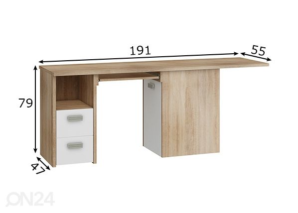 Kirjutuslaud Ville 191 cm mõõdud