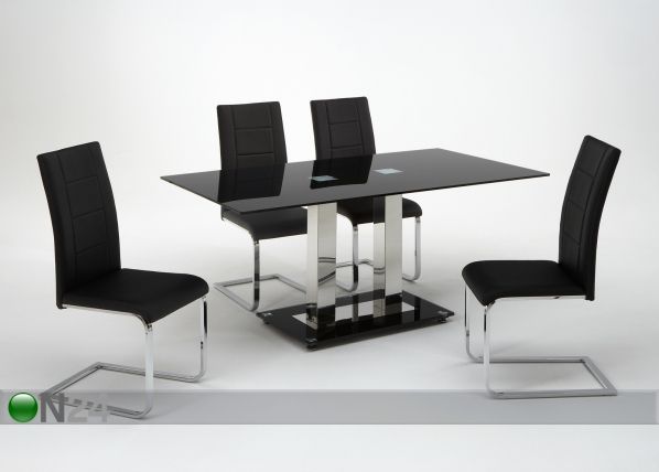 Klaasist söögilaud Angela 90x160 cm