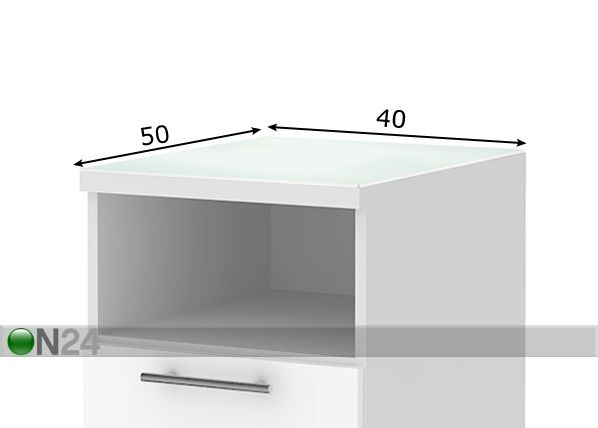 Klaasplaat öökapile mõõdud