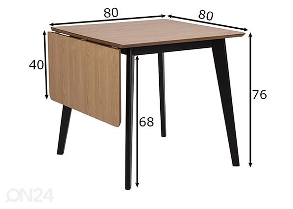 Klapplaud Concord 80/120x80 cm mõõdud