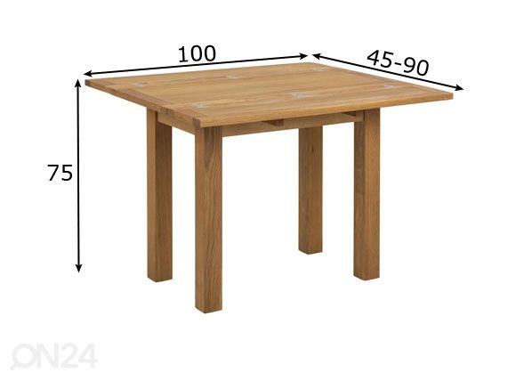 Klapplaud Tenny 45-90x100 cm mõõdud