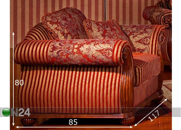 Klassikaline tugitool Harlem mõõdud