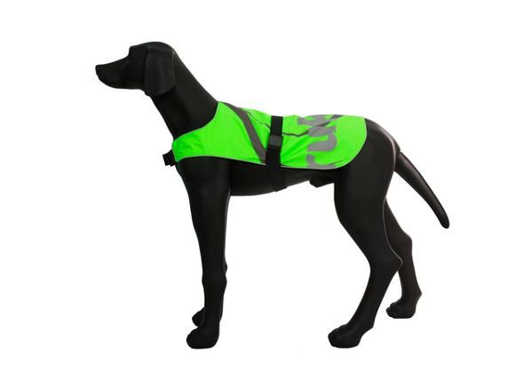 Koera helkurvest flap safety S 33 cm neoonroheline