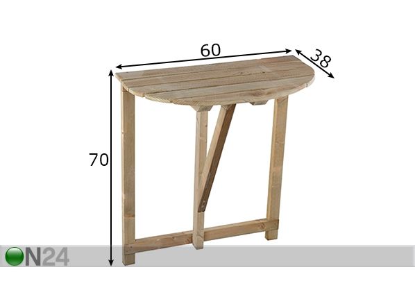 Kokkupandav aialaud 60x38 cm mõõdud