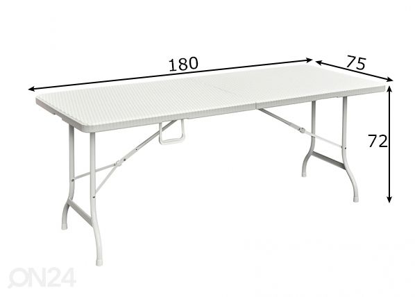 Kokkupandav aialaud 75x180 cm mõõdud