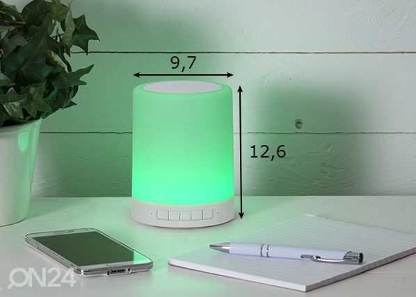 Kõlar+puutetundlik LED lamp mõõdud