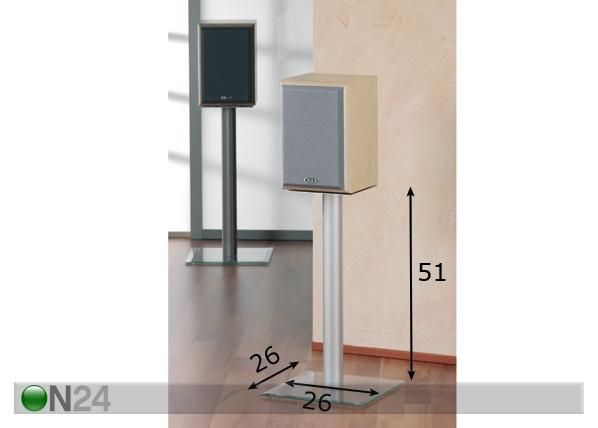 Kõlarijalad Casa Mini mõõdud