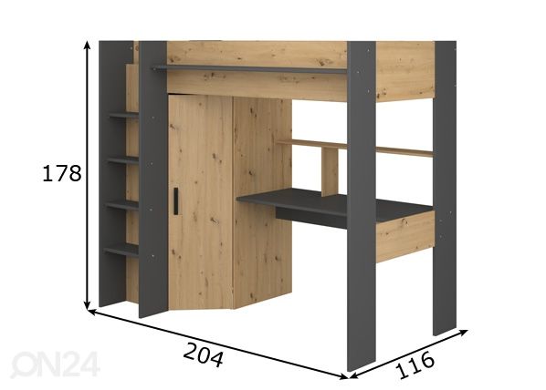 Kompaktvoodi Heavy 90x200 cm mõõdud