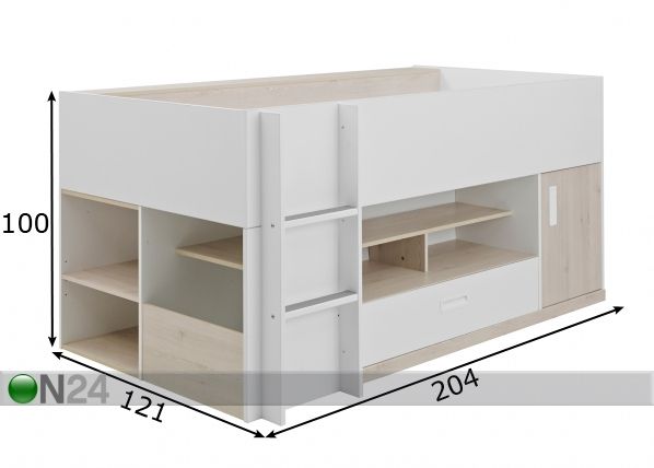 Kompaktvoodi Tiago 90x200 cm mõõdud