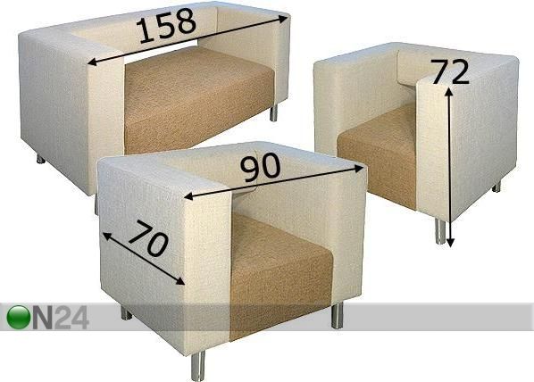 Komplekt 2+1+1 mõõdud